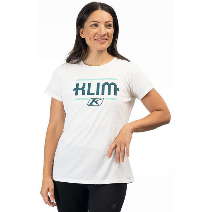 Women's T-shirt Klim KUTE CORP SS T White