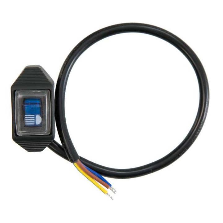SW-Motech ON/OFF long-range waterproof light switch, backlit blue