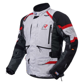 Veste moto Rukka MADAGASCA-R GRIS/NOIR/ROUGE