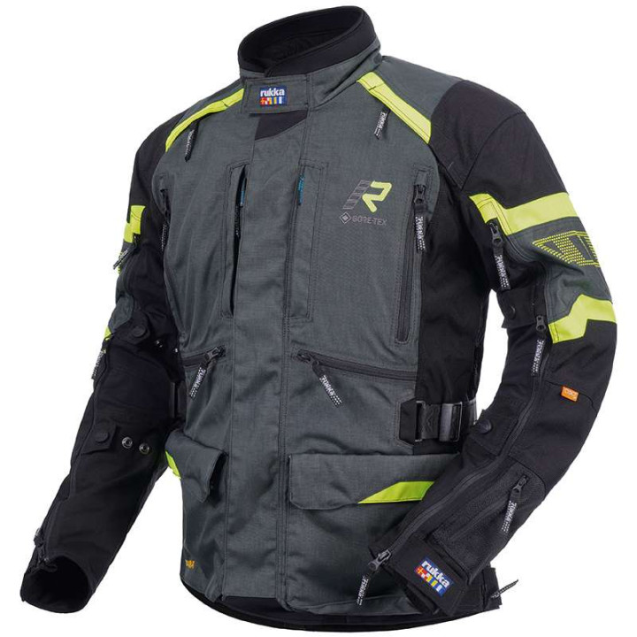 Veste moto Rukka MADAGASCA-R GRIS/JAUNE Veste moto Rukka MADAGASCA-R GRIS/JAUNE