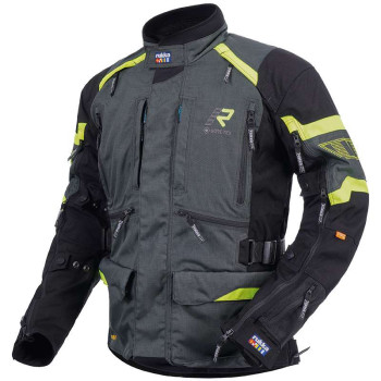 Veste moto Rukka MADAGASCA-R GRIS/JAUNE