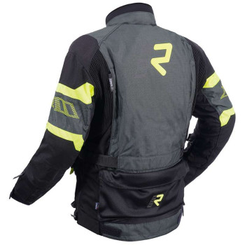 Veste moto Rukka MADAGASCA-R GRIS/JAUNE