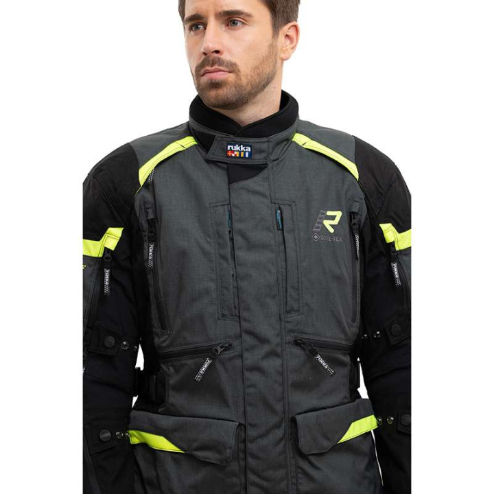 Rukka MADAGASCA-R GREY/YELLOW motorcycle jacket