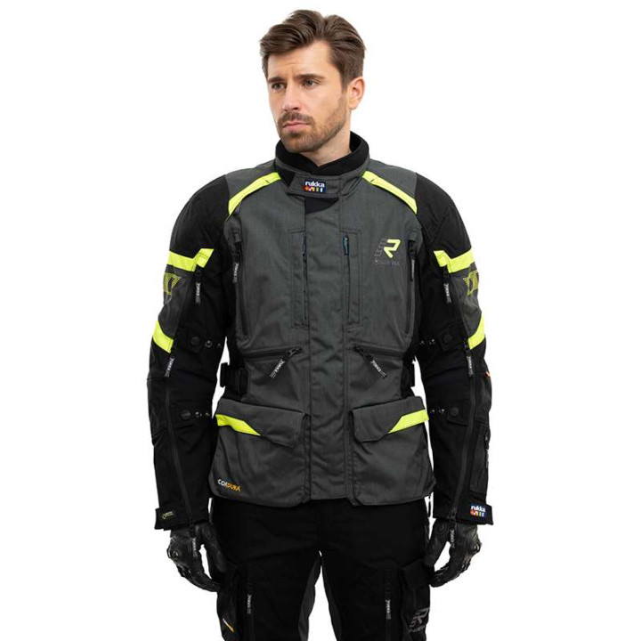 Veste moto Rukka MADAGASCA-R GRIS/JAUNE Veste moto Rukka MADAGASCA-R GRIS/JAUNE