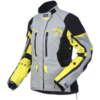 Veste moto femme Rukka RIMORINA GRIS/JAUNE
