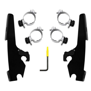 Fixation pare-brise NOIR Memphis Shades Fats/Slim (MEB2074) Indian CHIEF 116 Fixation pare-brise NOIR Memphis Shades Fats/Slim (MEB2074) Indian CHIEF 116