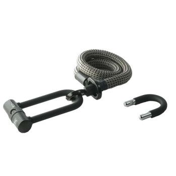 Antivol velo TEX-LOCK EYELET U/X-LOCK S (80cm) GRIS