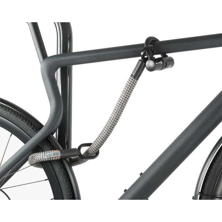 Antivol velo TEX-LOCK EYELET U/X-LOCK S (80cm) GRIS