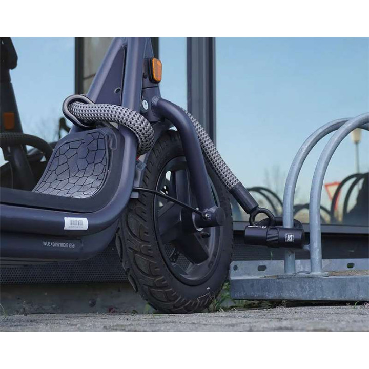 Antivol velo TEX-LOCK EYELET U/X-LOCK S (80cm) GRIS