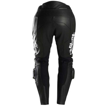 Pantalon moto cuir Furygan DRACK Noir/Blanc