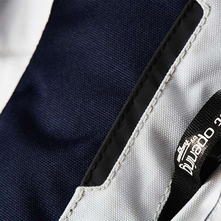 Blouson moto Furygan BROOKS Bleu/Blanc