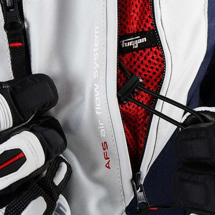 Blouson moto Furygan BROOKS Bleu/Blanc