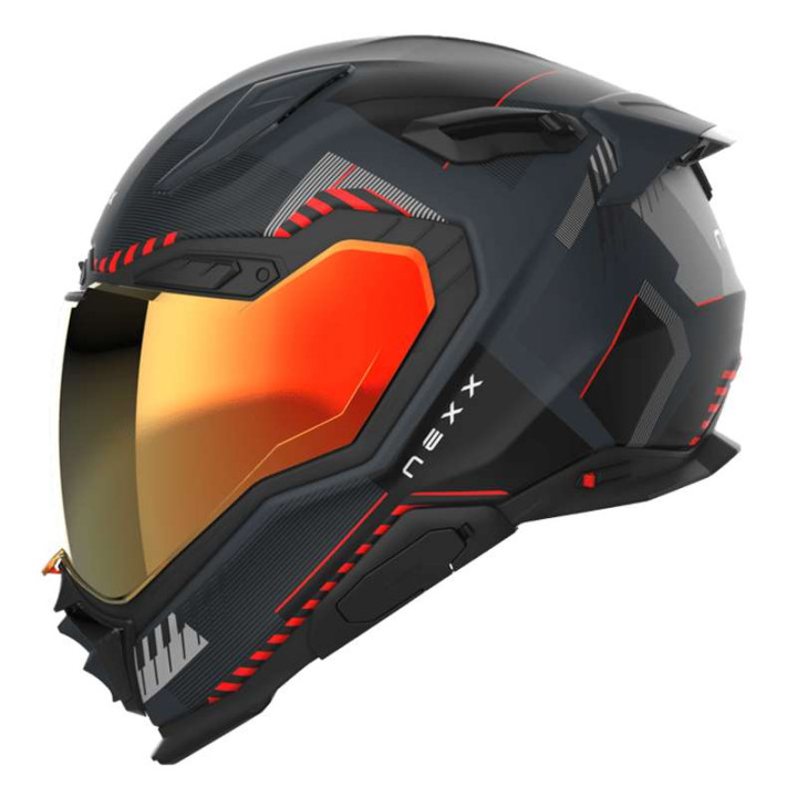 Nexx X.WST3 FLUENCE Grey/Red motorcycle helmet
