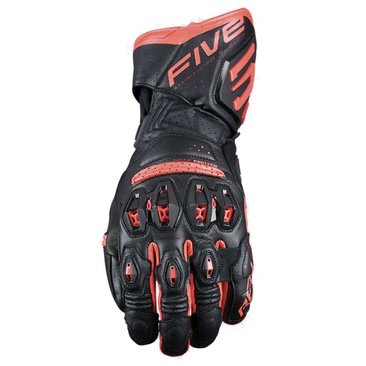 Five RFX3 EVO motorcycle racing gloves Black/Red