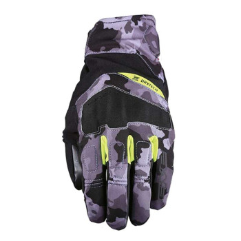 Gants Five BOXER EVO WP Camo gris/Jaune fluo