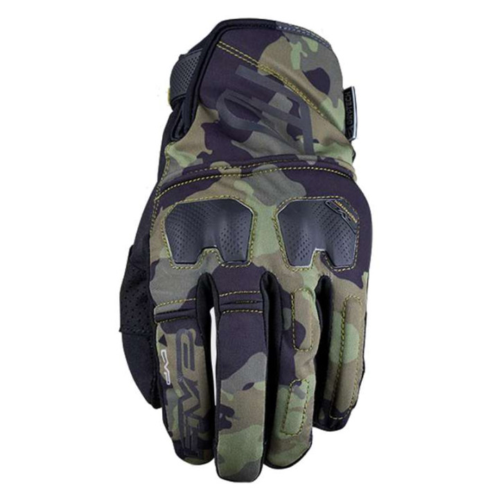 Gants moto cross Five E-WP Camo Kaki