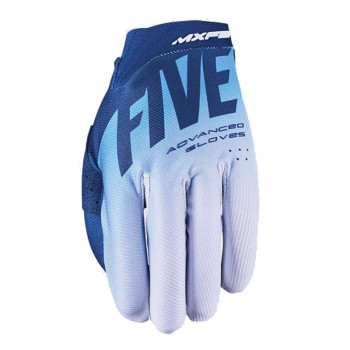 Gants moto cross Five MXF2 EVO Bleu/Blanc Gants moto cross Five MXF2 EVO Bleu/Blanc