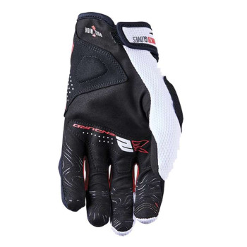 Gants moto cross Five E2 Blanc/Noir/Rouge Gants moto cross Five E2 Blanc/Noir/Rouge