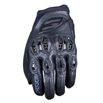 Five STUNT EVO 2 LEATHER Summer Motorcycle Gloves Black