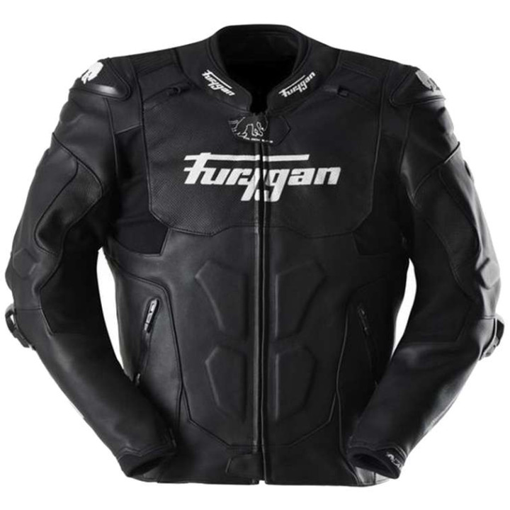 Leather motorcycle jacket Furygan RAPTOR EVO 3 Black/White