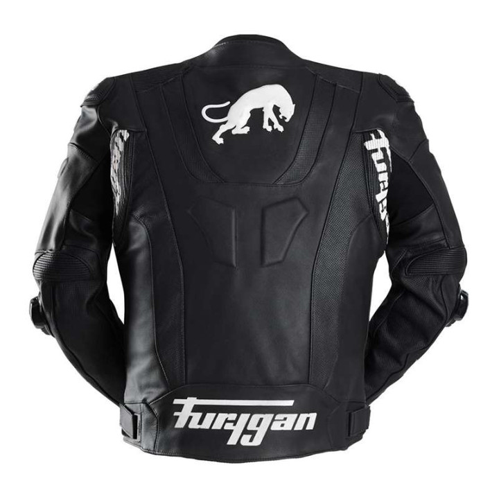 Leather motorcycle jacket Furygan RAPTOR EVO 3 Black/White