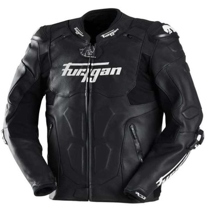 Leather motorcycle jacket Furygan RAPTOR EVO 3 Black/White