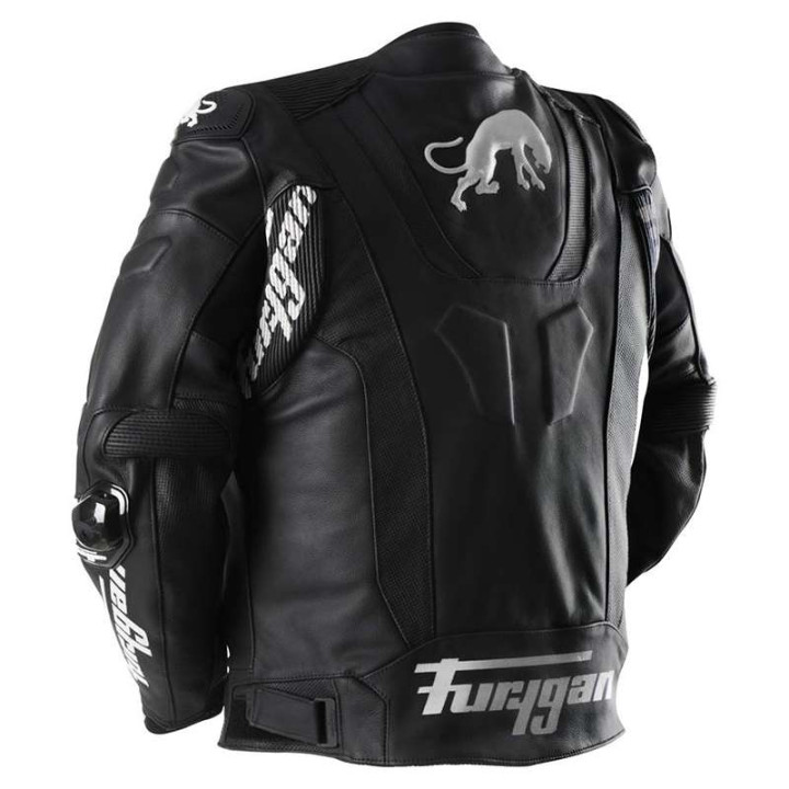 Leather motorcycle jacket Furygan RAPTOR EVO 3 Black/White