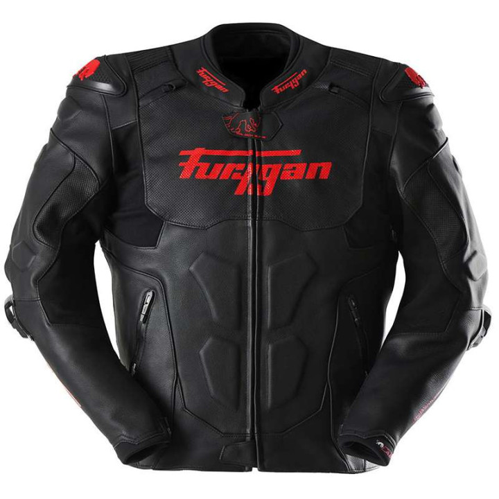 Leather motorcycle jacket Furygan RAPTOR EVO 3 Black/Red