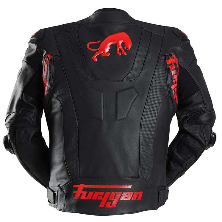 Leather motorcycle jacket Furygan RAPTOR EVO 3 Black/Red