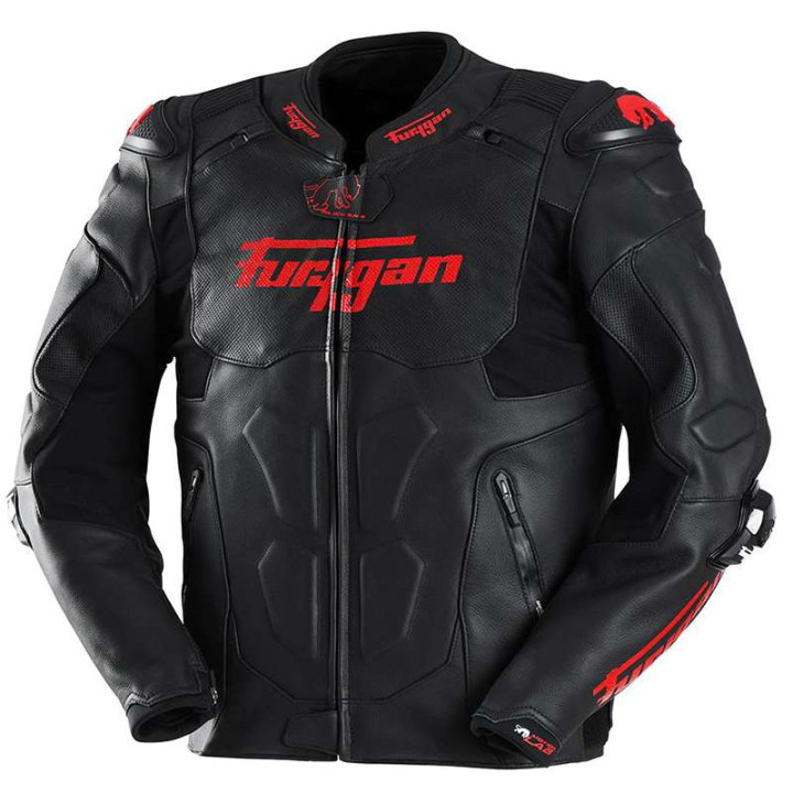 Leather motorcycle jacket Furygan RAPTOR EVO 3 Black/Red
