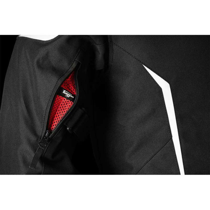 Blouson moto Furygan YORI Noir/Blanc/Blanc