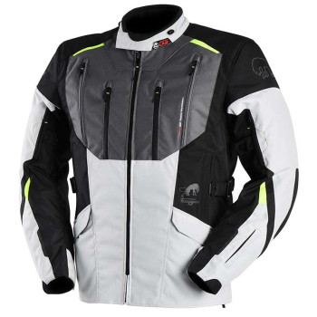 Blouson moto Furygan BROOKS Anthracite/Pearl/Noir/Fluo