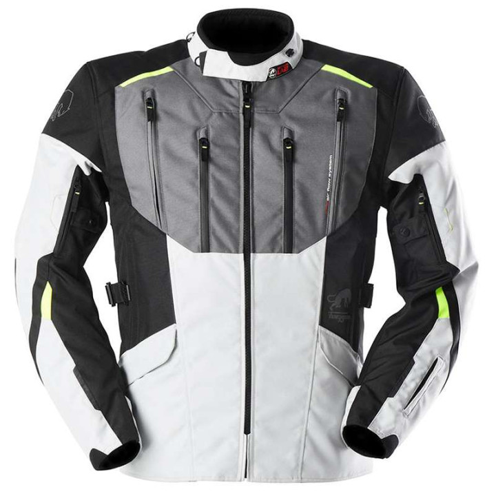 Blouson moto Furygan BROOKS Anthracite/Pearl/Noir/Fluo