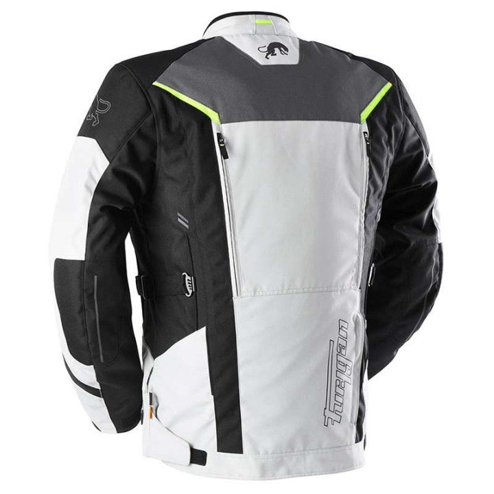 Blouson moto Furygan BROOKS Anthracite/Pearl/Noir/Fluo