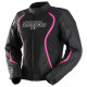 Blouson moto d'été femme Furygan ODESSA 3 en 1 VENTED Noir/Rose