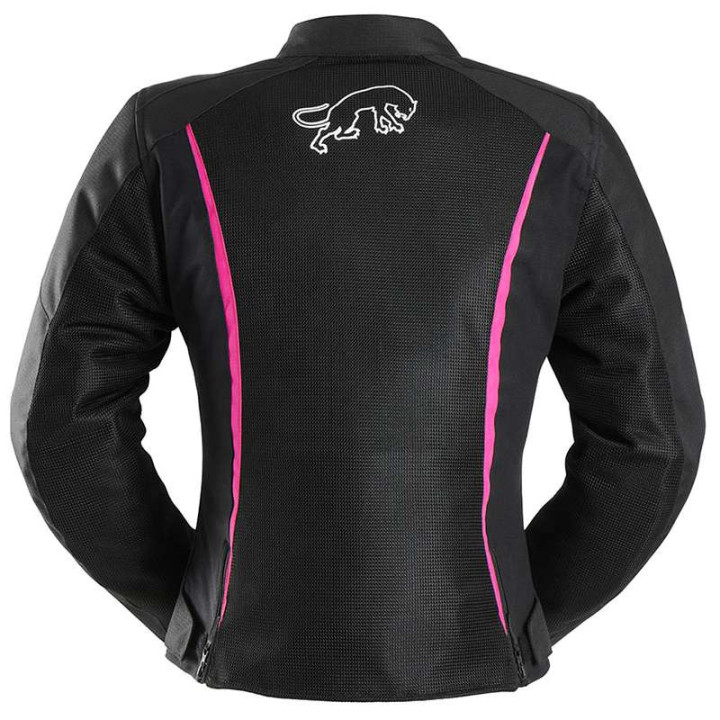 Blouson moto d'été femme Furygan ODESSA 3 en 1 VENTED Noir/Rose