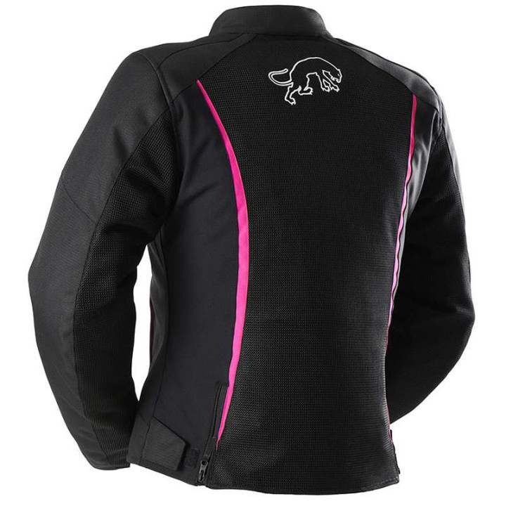 Blouson moto d'été femme Furygan ODESSA 3 en 1 VENTED Noir/Rose