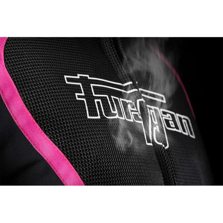 Blouson moto d'été femme Furygan ODESSA 3 en 1 VENTED Noir/Rose