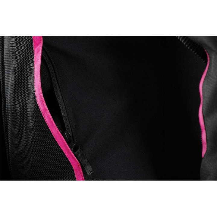 Blouson moto d'été femme Furygan ODESSA 3 en 1 VENTED Noir/Rose