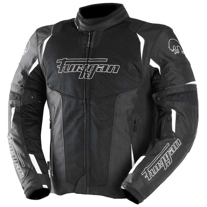 Blouson moto d'été Furygan ULTRA SPARK 3 en 1 VENTED + Noir/Blanc