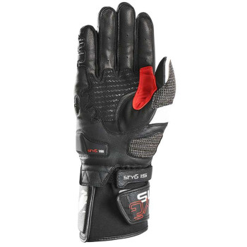 Gants moto Furygan STYG 15 Noir/Blanc/Rouge