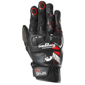Gants moto Furygan STYG 10 Noir/Blanc/Rouge