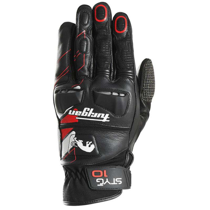 Gants moto Furygan STYG 10 Noir/Blanc/Rouge