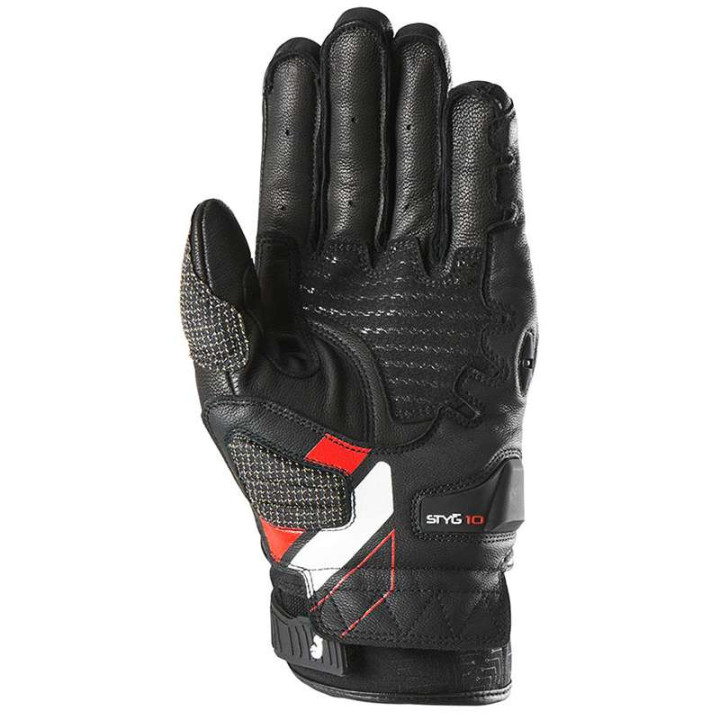 Gants moto Furygan STYG 10 Noir/Blanc/Rouge
