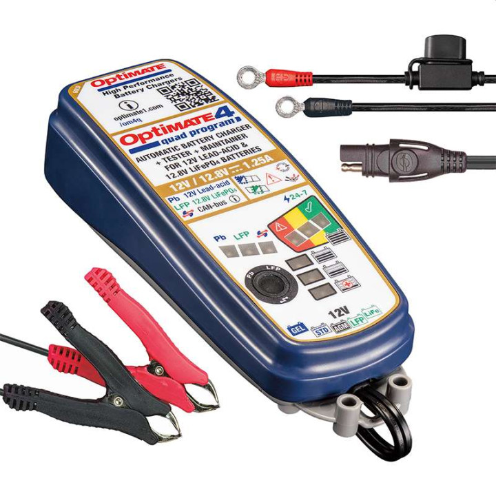 Chargeur de batterie Tecmate OPTIMATE 4 QUAD PROGRAM