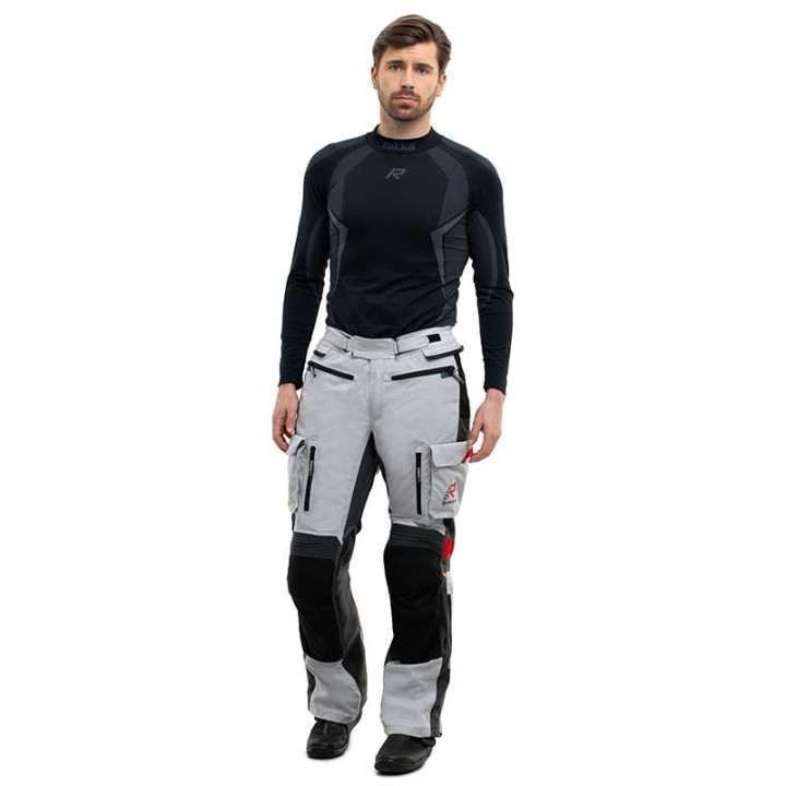 Pantalon moto Rukka MADAGASCA-R GRIS/NOIR/ROUGE