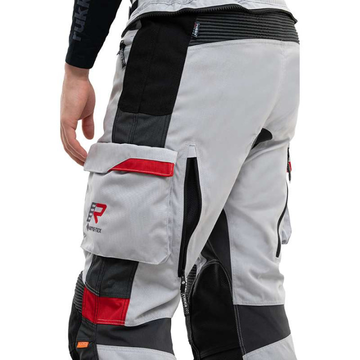 Pantalon moto Rukka MADAGASCA-R GRIS/NOIR/ROUGE