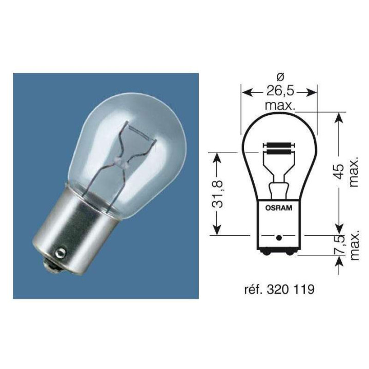 Ampoule stop OSRAM P21/5W BAY15D