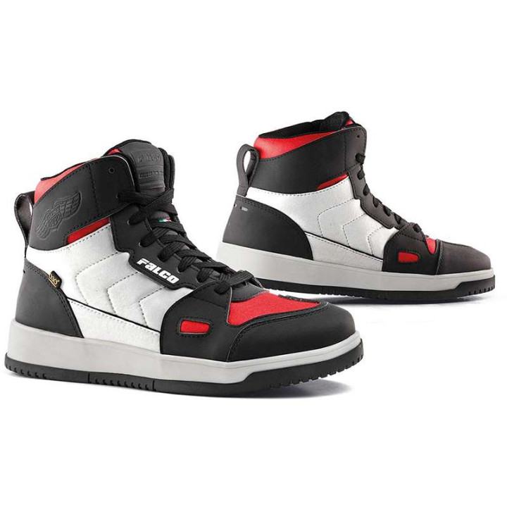 Falco HARLEM LADY motorcycle sneakers White/Black/Red