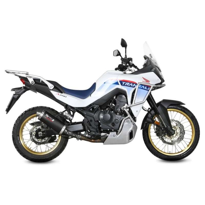 Silencieux homologué Mivv OVAL Classic Inox Noir (H.086.LZ) Honda XL750 Transalp